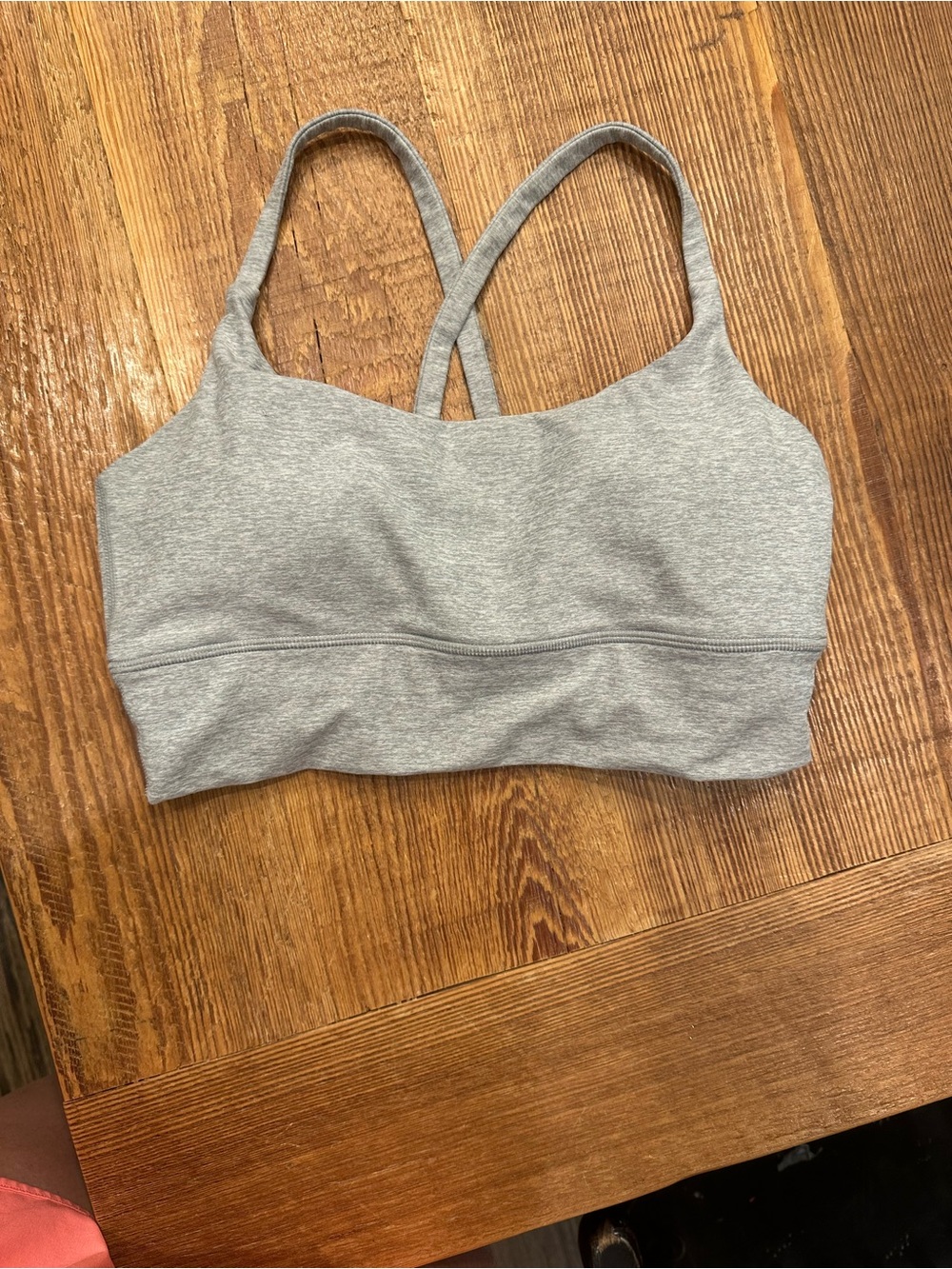 Vuori Light Gray Strappy Sports Bra w contrasting trim medium - Picture 4 of 7